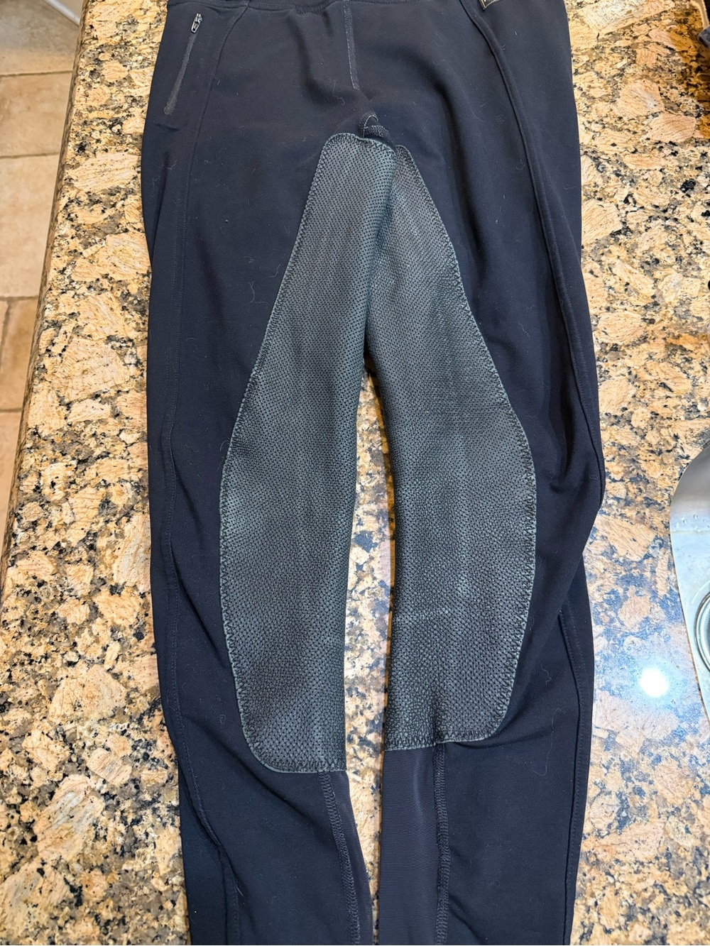 FITS Equestrian English Black Breeches w/ Full Seat thick Grip Ladies L